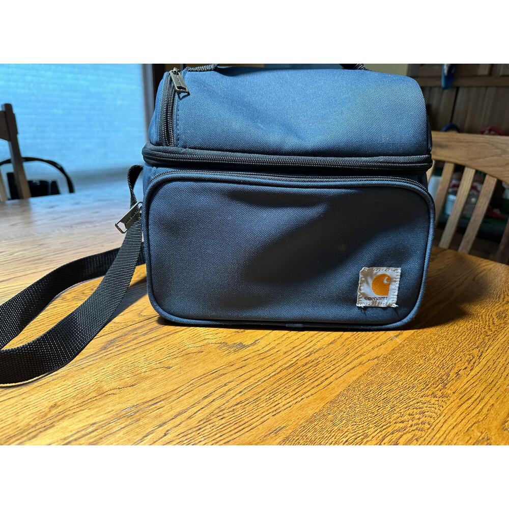 Carhartt Deluxe Dual Compartment Insulated Lunch Cooler Bag, Navy
